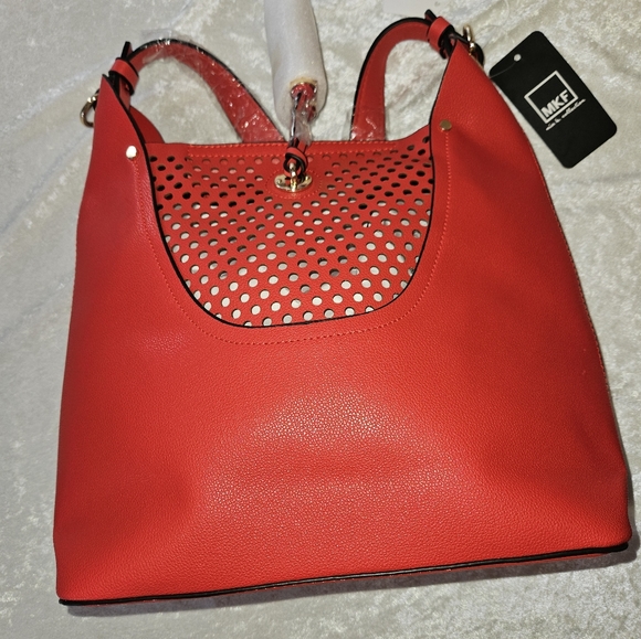 NEW MKF Collection by Mia K. Lynn Farrow Eyelet Cutout Purse - Picture 3 of 6